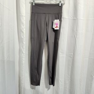 Lycra Gray High-Waisted Leggings